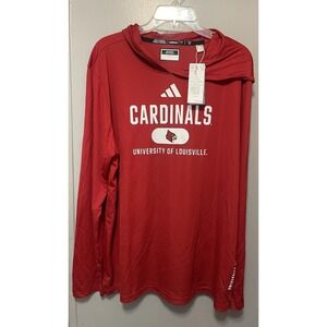 U Of L Cardinals Adidas Lightweight hoodie men's large new with tags
